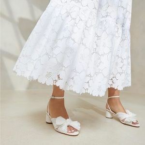 Dahlia Pearl Pleated Bow Heel